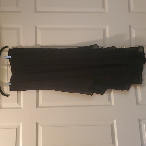 H&M Chiffon Maxi Skirt Black Size 8 - Picture 8 of 9